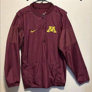 Nike Stormfit Minnesota Gophers 1/2 Zip Pullover Light Windbreaker Jacket Med